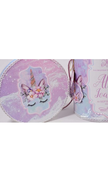 Trusou pentru fetite cu unicorn roz si turcoaz Unicorn roz bleu 14